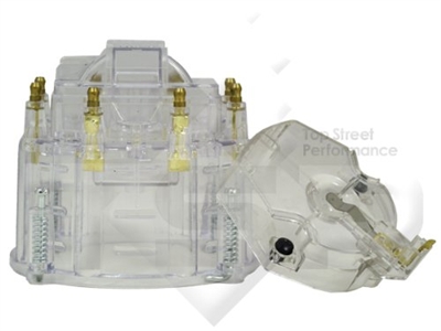 Small Big Block Chevy GM HEI Distributor CLEAR Cap and Rotor kit 327 305 350 454
