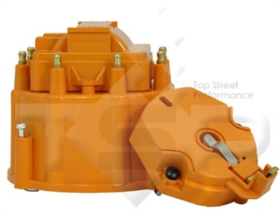 Small Big Block Chevy GM HEI Distributor ORANGE Cap and Rotor kit 327 305 350 454