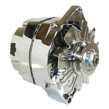 Chrome Alternator GM one wire 100 amp