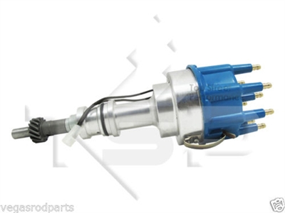 TSP Pro Billet Distributor- FORD 289 302 V8 ENGINES Blue Cap