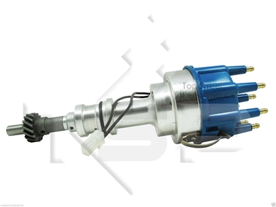 TSP Pro Billet Distributor - FORD 351C 429 460 CLEVELAND V8-Blue Cap